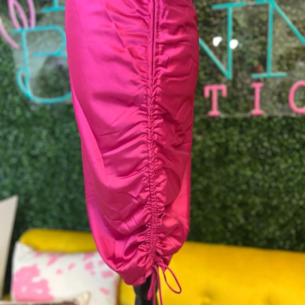 Revolve More To Come Drape Neck Dress Berry Pink Size‎ Small NWT